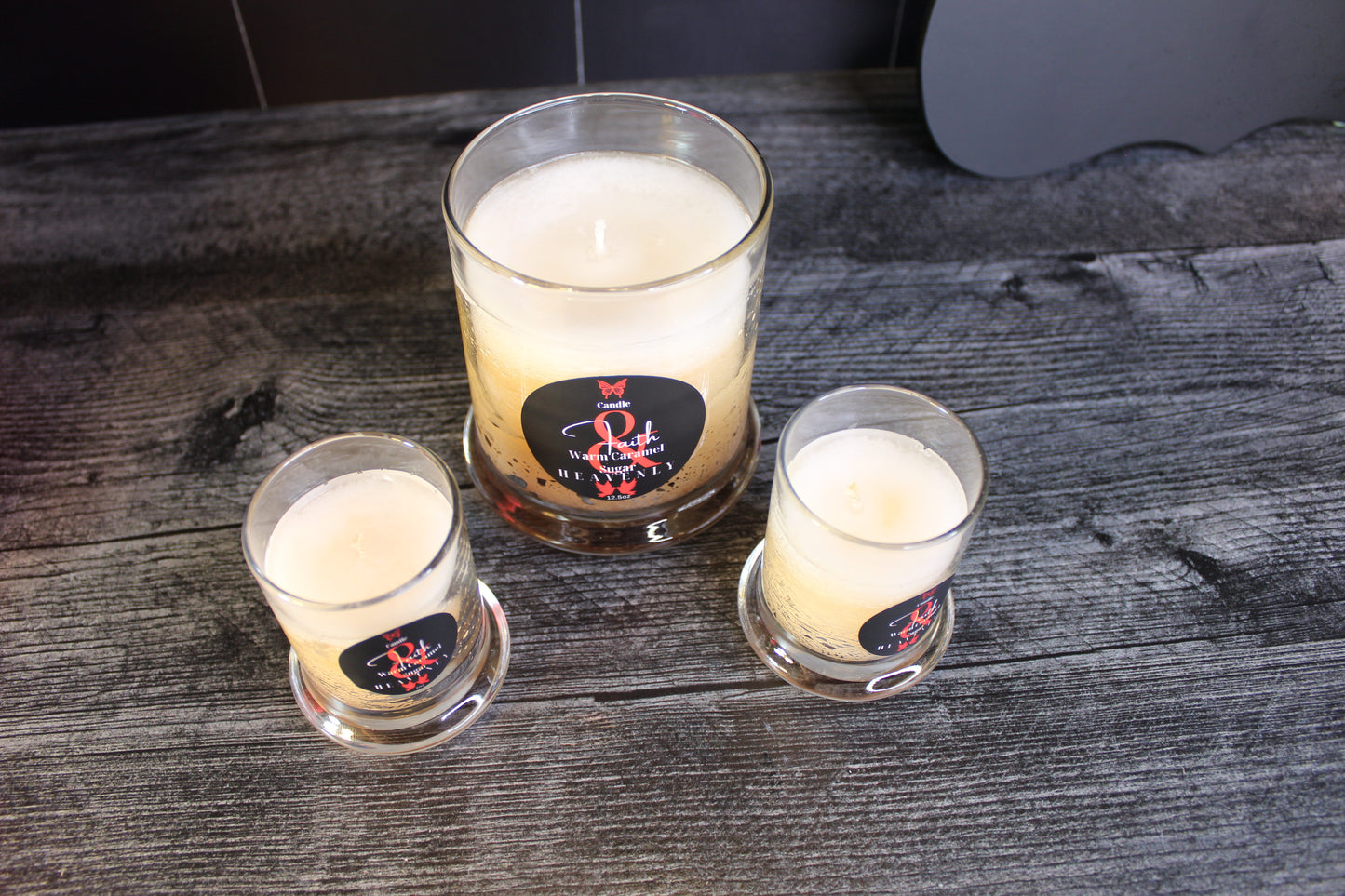 Warm Carmel Sugar Candle Trio