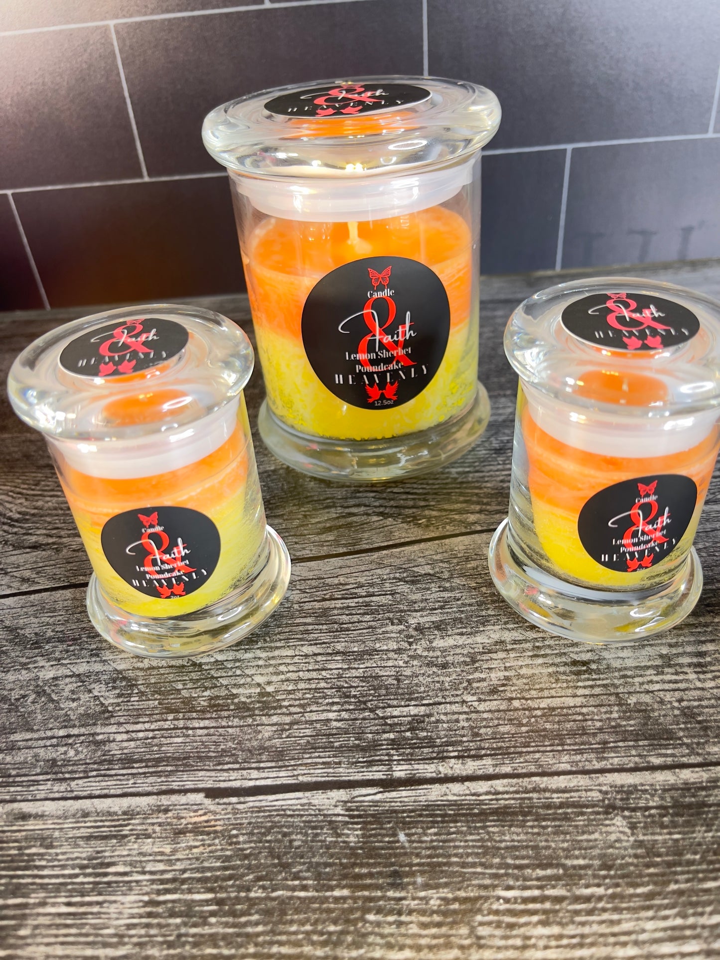 Lemon Sherbet Pound Cake Candle Trio