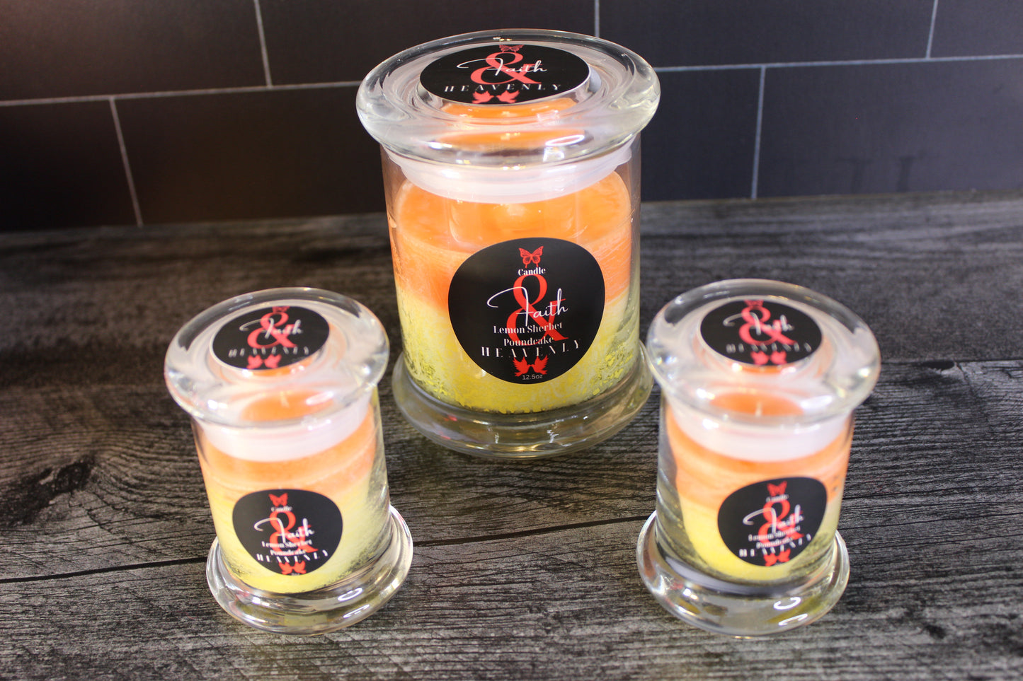 Lemon Sherbet Pound Cake Candle Trio