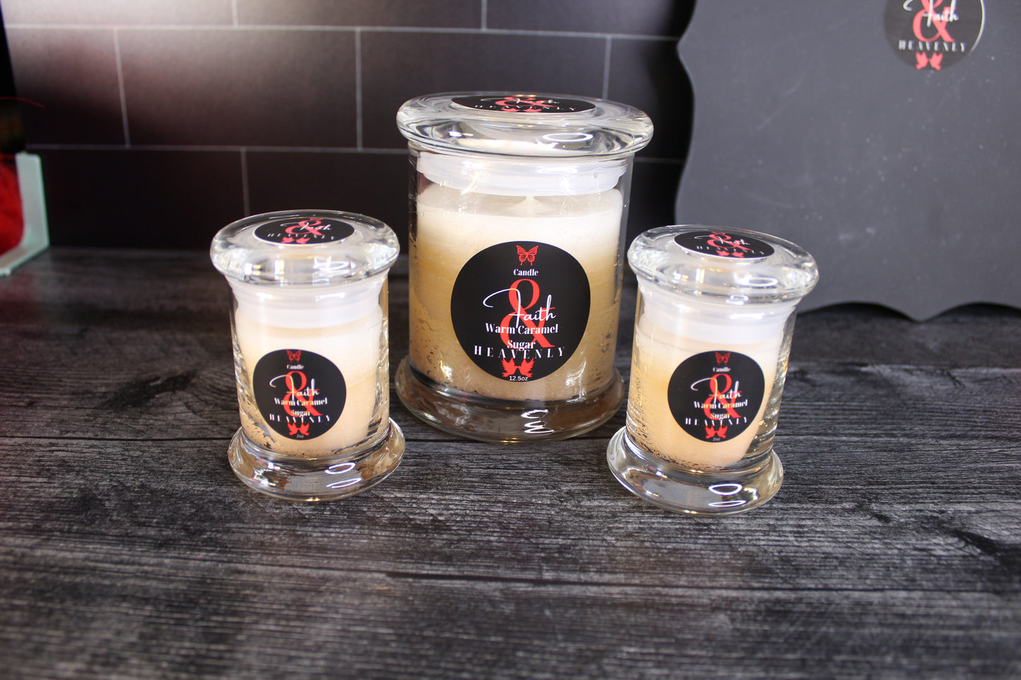 Warm Carmel Sugar Candle Trio