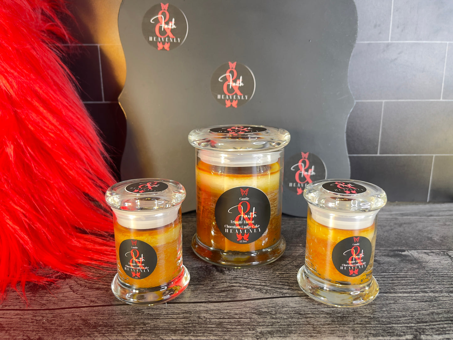 Triple Threat Chocolate Fudge Cake Candle Trio