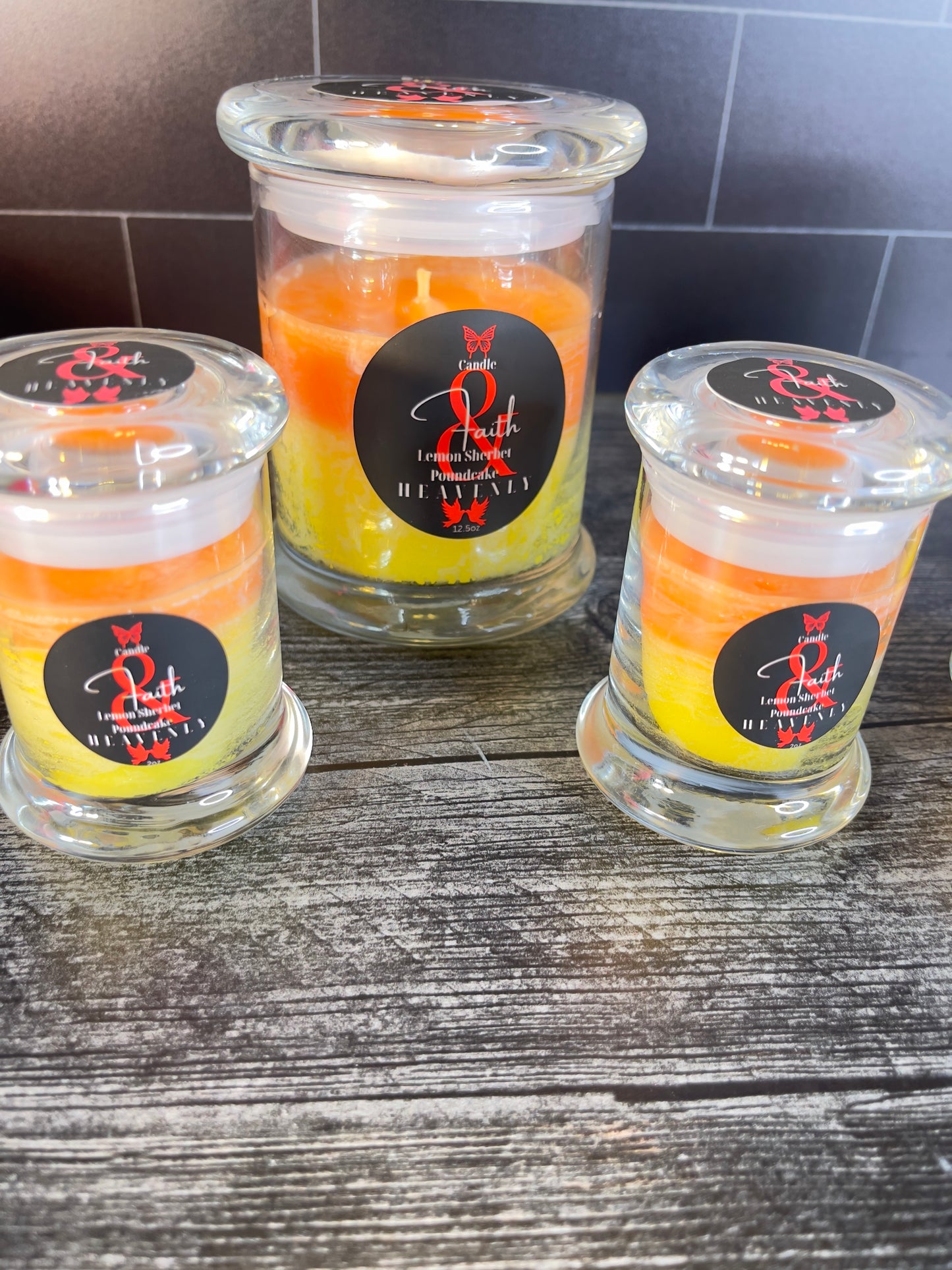 Lemon Sherbet Pound Cake Candle Trio